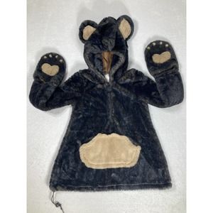Halloween.com Grizzly Bear Brown Childs Size Small Hoodie Paws Faux Fur Soft